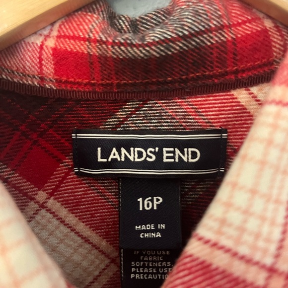 Lands' End Flannel Shirt - Picture 2 of 3